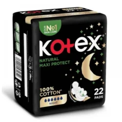 Kotex فوط نسائية ليلية -طبيعية ماكسي- 22pcs