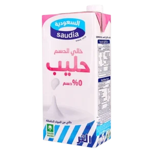 السعودية حليب خالى الدسم 1 لتر