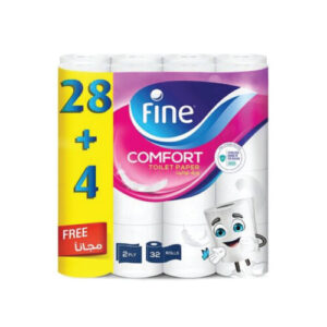 ورق تواليت فاين كومفورت 28+4رول