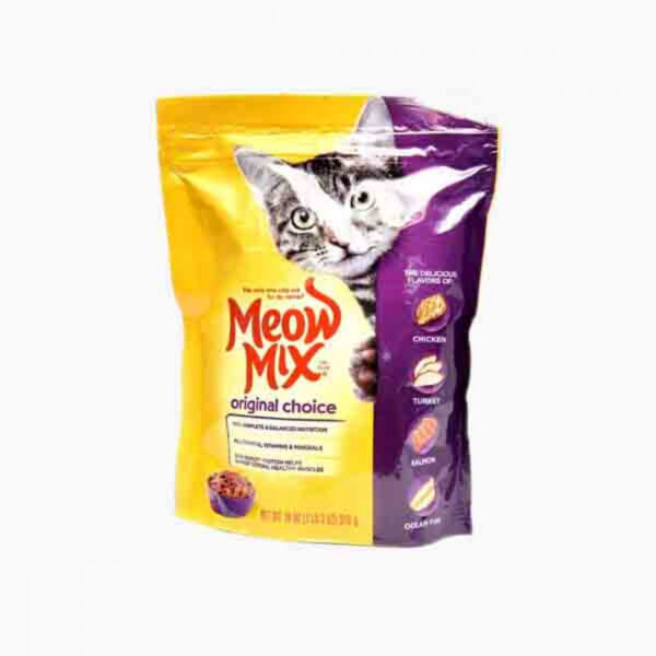 Meow Mix طعام قطط 510جرام بنكهة الدجاج والتيركي والسملون واسماك المحيط