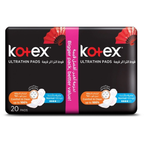 Kotex فوط نسائية -رفيعة حجم عادي- 20pcs
