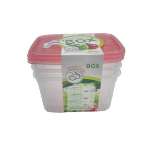 طقم حافظ طعام مربع 3*1