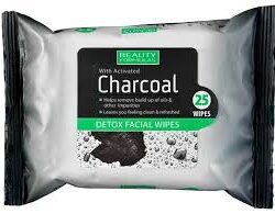 مناديل BEAUTY FORMULAS لتظيف الوجه بالفحم النشط 25منديل
