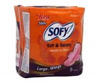 SOFY فوط نسائية بالاجنحة -كبير- 8pcs