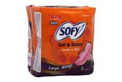 SOFY فوط نسائية بالاجنحة -كبير- 8pcs
