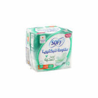 SOFY فوط نسائية مقاومة للبكتيريا -كبير- 10pcs