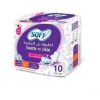 SOFY فوط نسائية لطيفة على البشرة -كبير- 10pcs