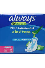 always فوط نسائية بخلاصة الالوفيرا -ماكسي سميكة طويلة- 28pcs