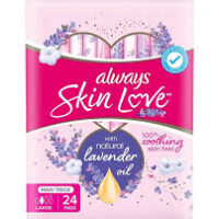 always skin love فوط نسائية بخلاصة زيت اللافندر -ماكسي سميكة طويلة جدا- 24pcs