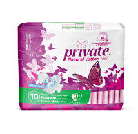 Private فوط نسائية صحية -ماكسي مغلقة حجم عادي- 10pcs