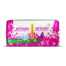 Private فوط نسائية صحية -رقيقة جدا حجم عادي- 18pcs
