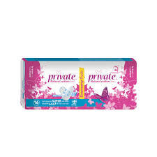 Private فوط نسائية صحية -رقيقة جدا حجم كبير- 16pcs