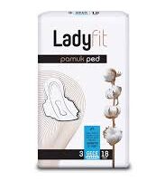 Ladyfit فوط نسائية -حجم ليلي- 18pcs