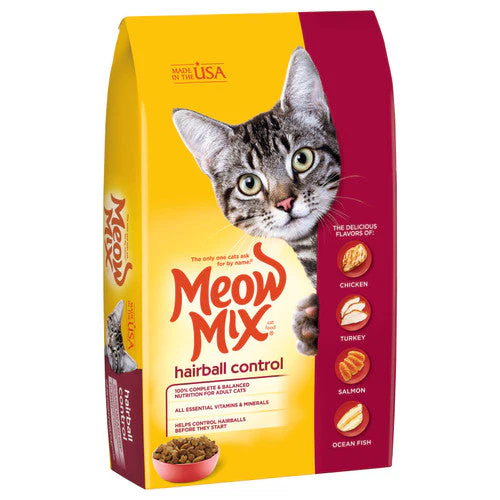 Meow Mix طعام قطط 1360جرام بنكهة الدجاج والديك الرومي والسلمون واسماك المحيط