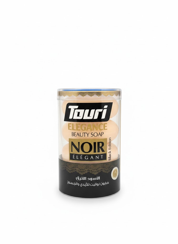 Touri صابونة الجسم 4pcs بعطر الاسود الانيق