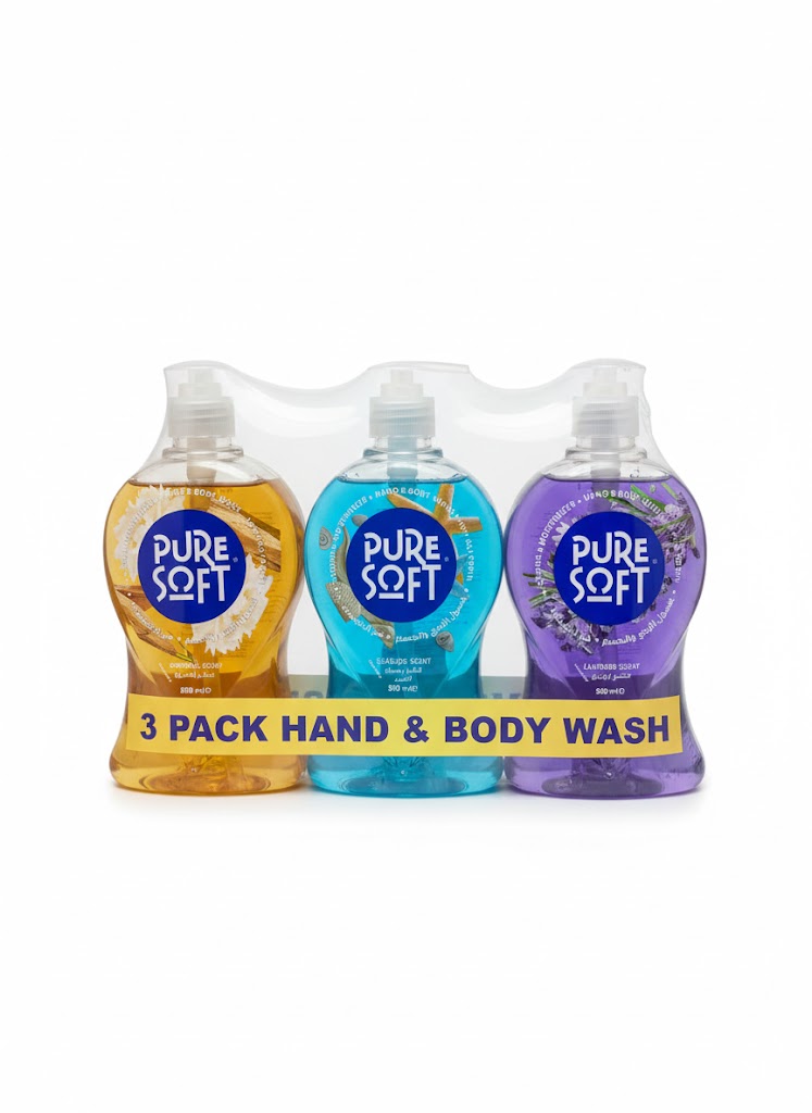 PURE SOFT صابون سائل للايدي 500ml 3*1