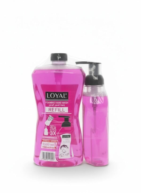 LOYAL رغوة غسيل الايدي 1500ml+500ml عطر الزهور الوردية