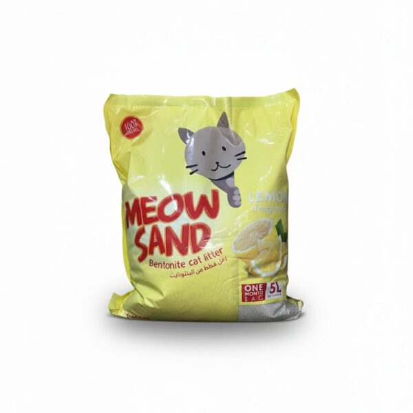 MEOW SAND رمل قطط من البنتونايت 5L بعطر الليمون