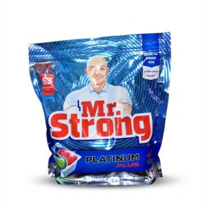Mr.Strong كبسولات جلاية الصحون 63 كبسولة PLATINUM+
