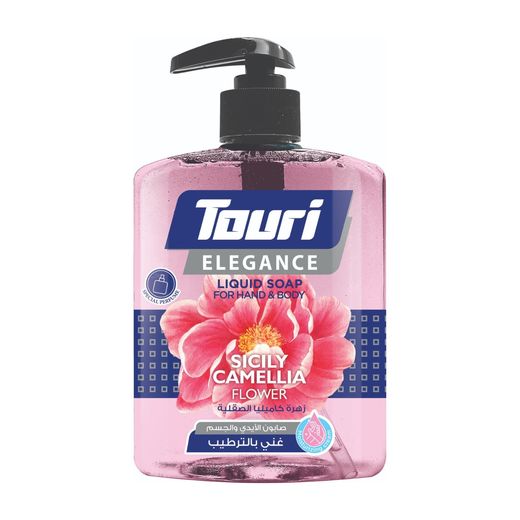 Touri صابون سائل للايدي والجسم 500ml زهرة كاميليا الصقلية