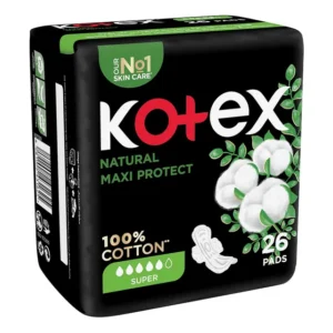 Kotex فوط نسائية طبيعية -ماكسي حجم كبير- 26pcs