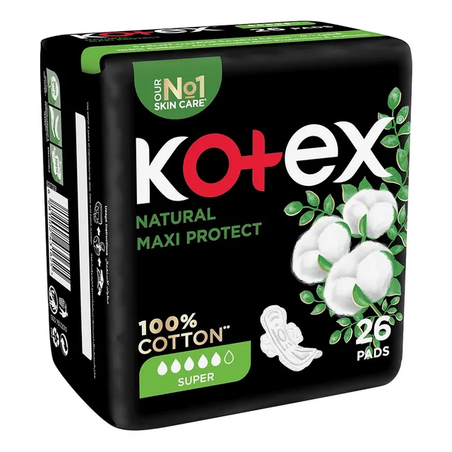 Kotex فوط نسائية طبيعية -ماكسي حجم كبير- 26pcs