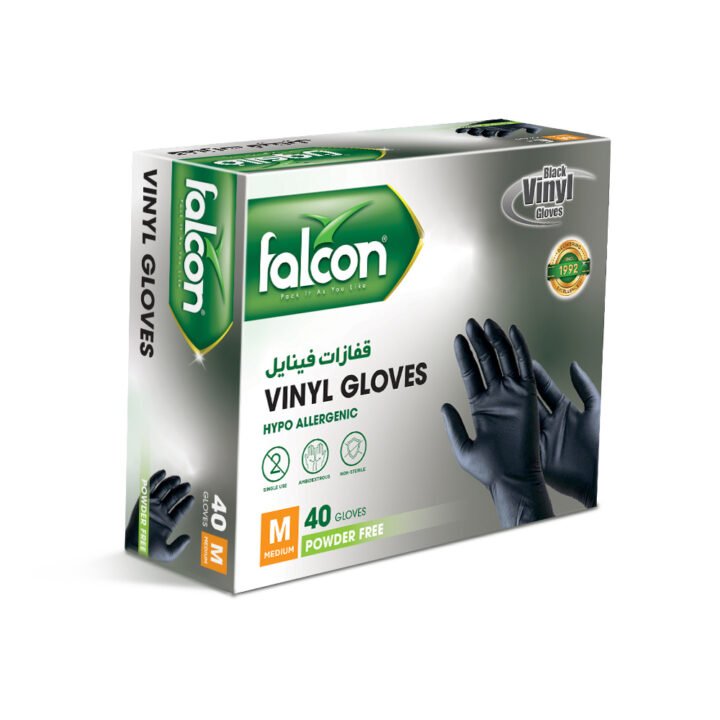 قفازات فالكون اسود 40*1 Medium