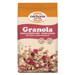 جرانولا الفواكه الحمراء والشوكولاتة البيضاء ٤٥٠ غرام