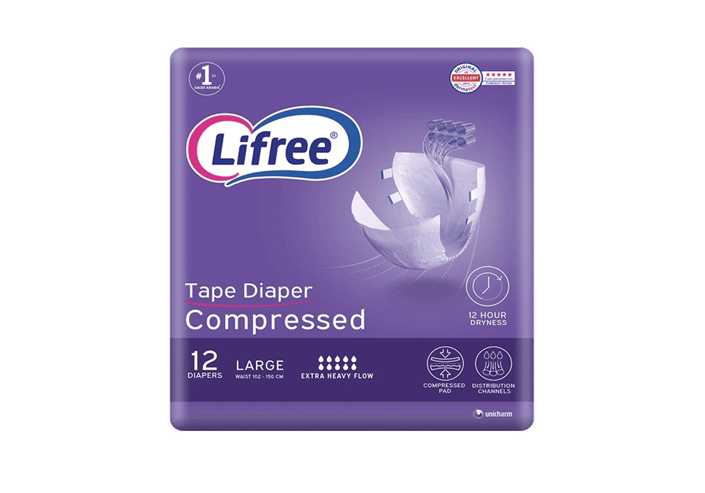 لايفري حفاضات مسنين مضغوطة كبير عدد 12 حبة