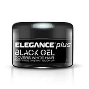 صبغة شعر جل سوداء من إليجانس بلس، 100 مل