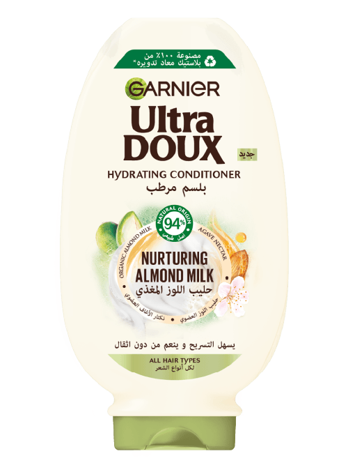 غارنييه شامبو الترا دوكس بلسم مرطب بحليب اللوز 400 مل