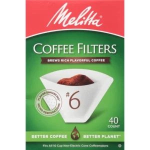 عدد 6*40 ورق فلتر قهوة كلاسيكي ميليتا