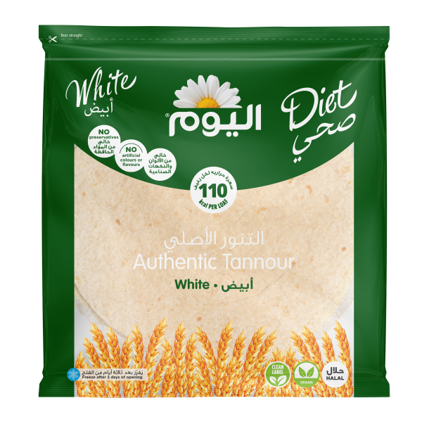 اليوم خبز التنور الأبيض 6 قطع