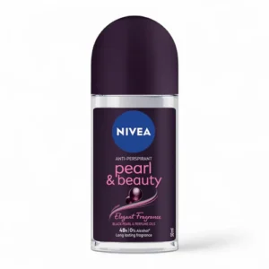 مزيل عرق رول أون بيرل آند بيوتي بلاك بيرل للنساء من نيفيا، 50 مل - حماية تدوم 48 ساعة، خالٍ من الكحول