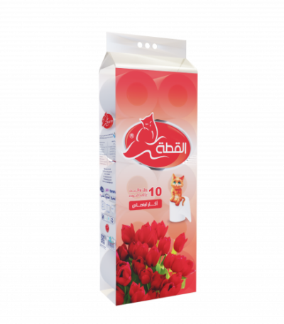 القطة رول تواليت 10 رول 3 طبقات
