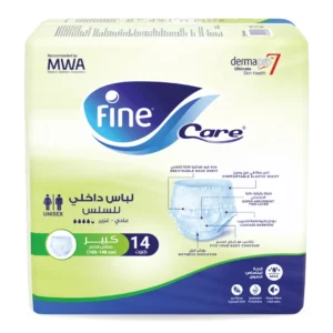 حفاضات للكبار من فاين كير، مقاس كبير، محيط الخصر 100-140 سم، 14 قطعة