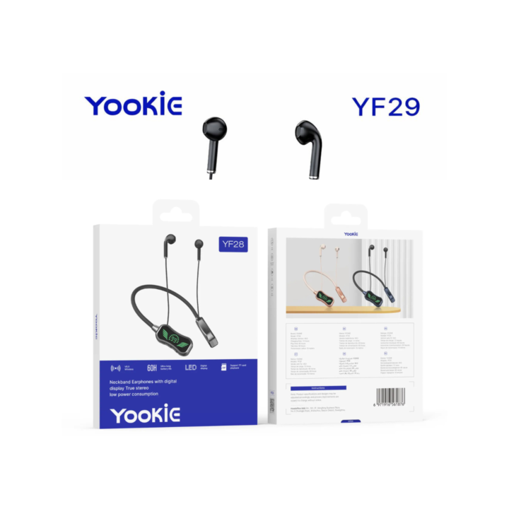 سماعات رأس لاسلكية YookiE YF29 تُعلق حول الرقبة