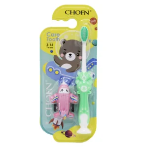 فرشاة أسنان للأطفال بتصميم كرتوني مستورد، شعيرات ناعمة تحمي اللثة