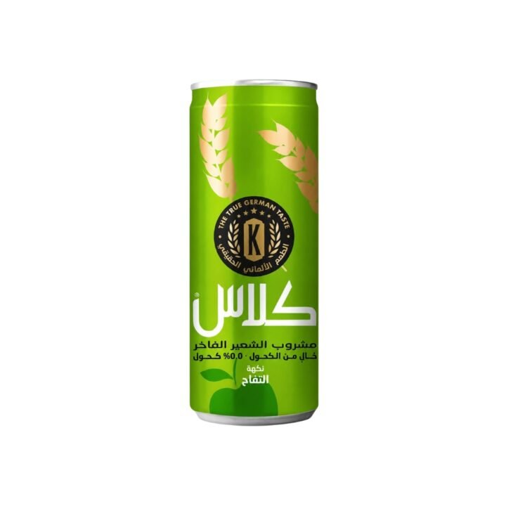 كلاس شراب شعير فاخر بنكهة التفاح - 250ML