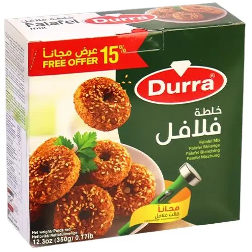 فلافل الدرة 350غ مع قالب – نكهة أصيلة وسهولة تحضير في كل مرة