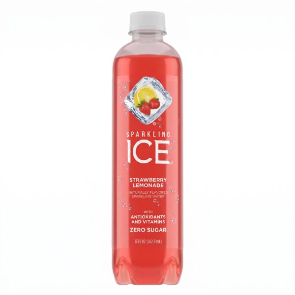 مياه غازية سباركلينج آيس (Sparkling ICE) بنكهة الفراولة والليمون، خالية من السكر، 502.8 مل