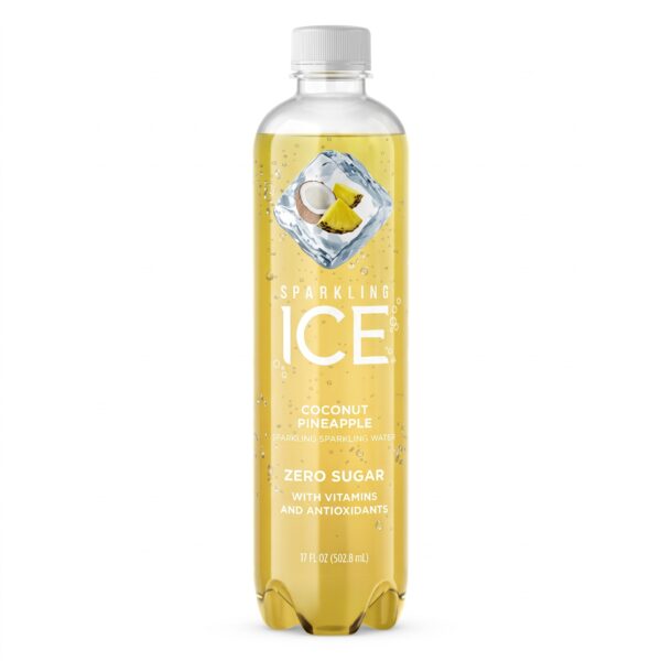 مياه فوارة سباركلينج آيس (Sparkling Ice) بنكهة جوز الهند والأناناس، خالية من السكر - 502.8 مل
