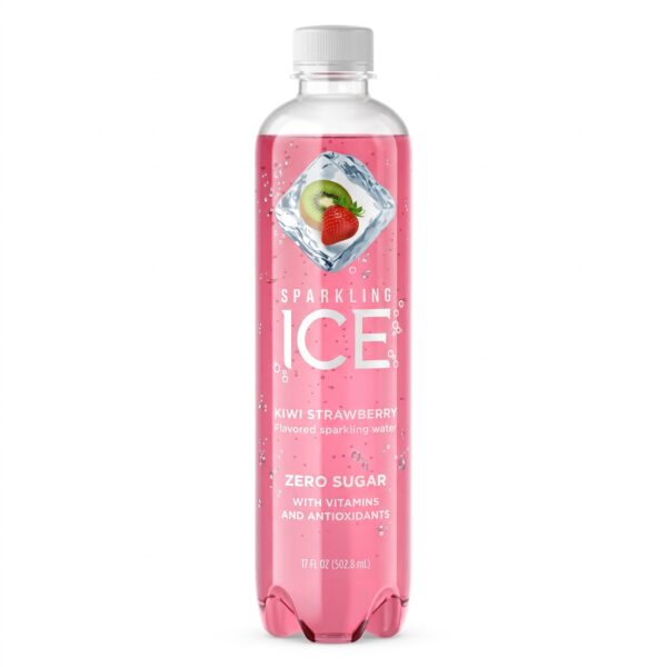 مياه غازية سباركلينج آيس (Sparkling Ice) بنكهة الكيوي والفراولة، خالية من السكر - 502.8 مل