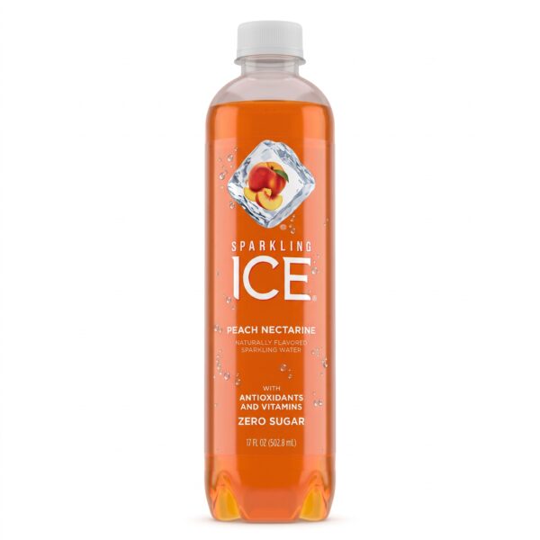 مياه غازية "سباركلينج آيس  (Sparkling ICE)بنكهة الخوخ والنكتارين، خالية من السكر - 502.8 مل