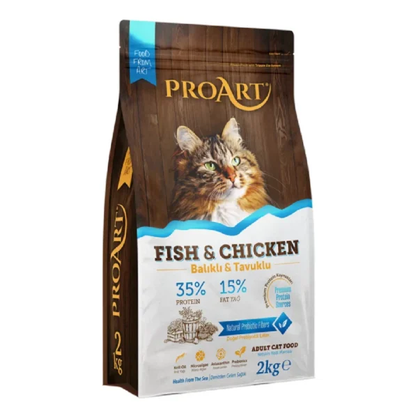 PROART طعام القطط بروارت سمك ودجاج جاف2كيلو